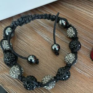 Black and silver bracelet
